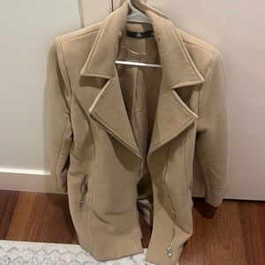 Missguided long tan pea coat